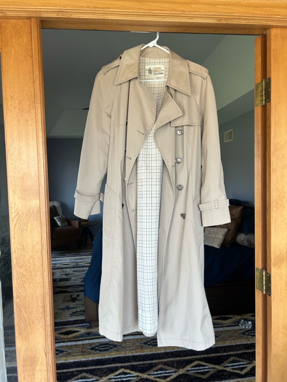 London Fog Light Beige Trench Coat
